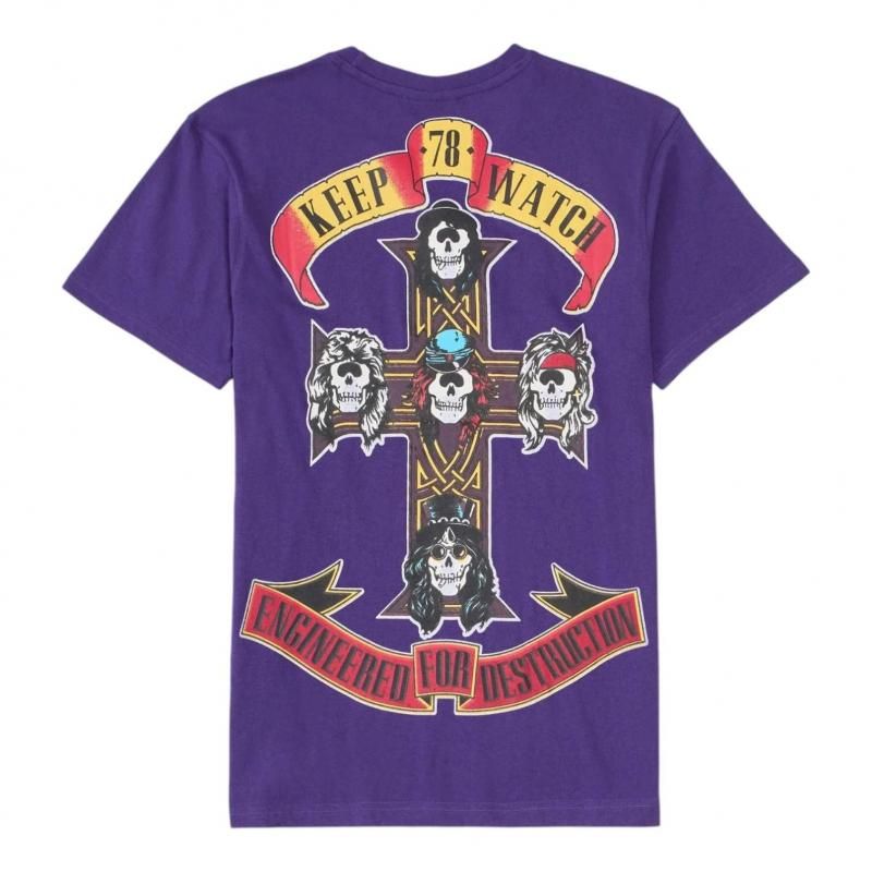 MISHKA Destruction Short Sleeve T-Shirt PURPLE MSK-162