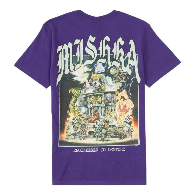 MISHKA Haunted Short Sleeve T-Shirt PURPLE MSK-159