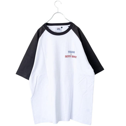 VISION STREET WEAR Betty Boop ラグランTシャツ BLACK/WHITE
