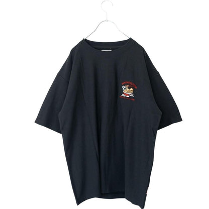 POWER TO THE PEOPLE JAPAN Series 梨地 RAMEN 刺繍 Tシャツ BLACK