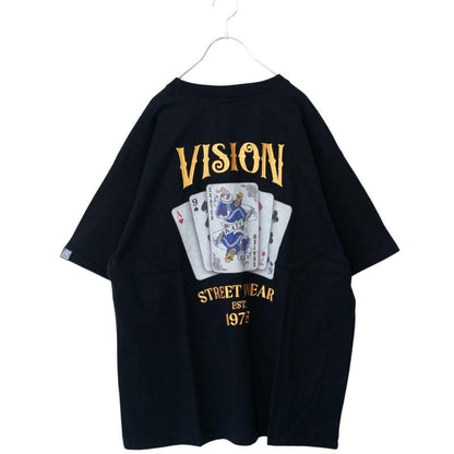 VISION STREET WEAR スケーター トランプ Tシャツ BLACK