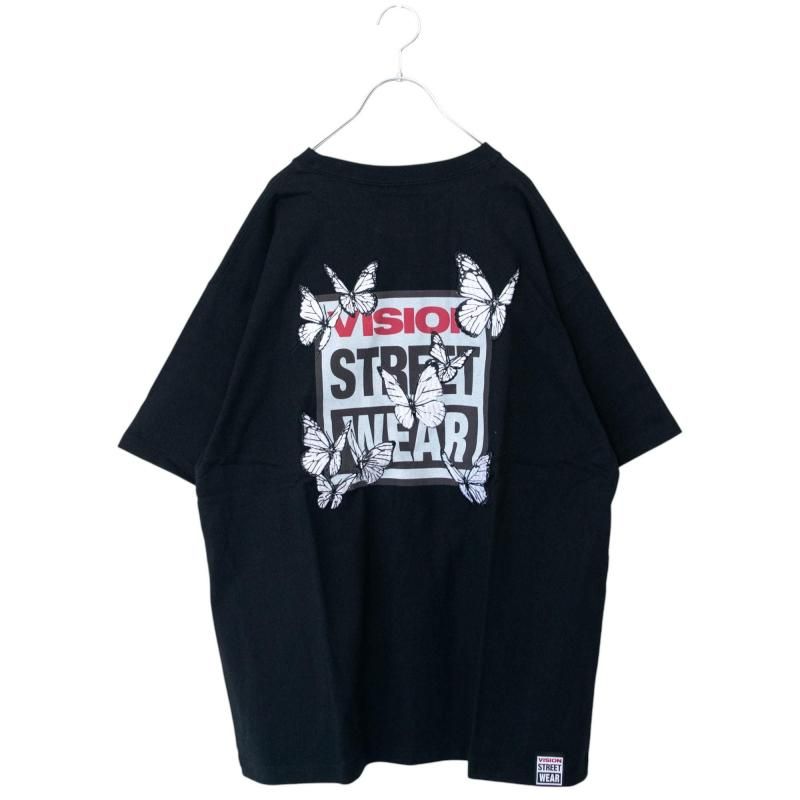 VISION STREET WEAR Butterfly Mag Logo T-Shirt BLACK