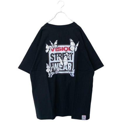 VISION STREET WEAR Butterfly Mag Logo T-Shirt BLACK