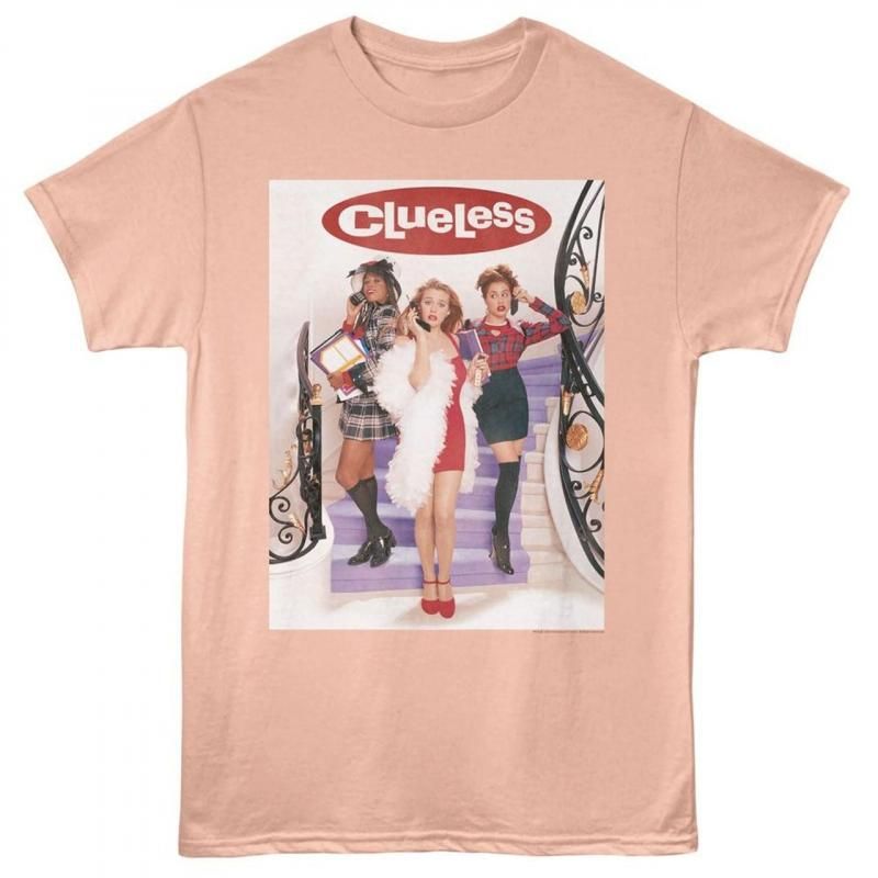 American Classics US輸入 Tシャツ Clueless クルーレス Staircase Poster W Logo Peach CLU521
