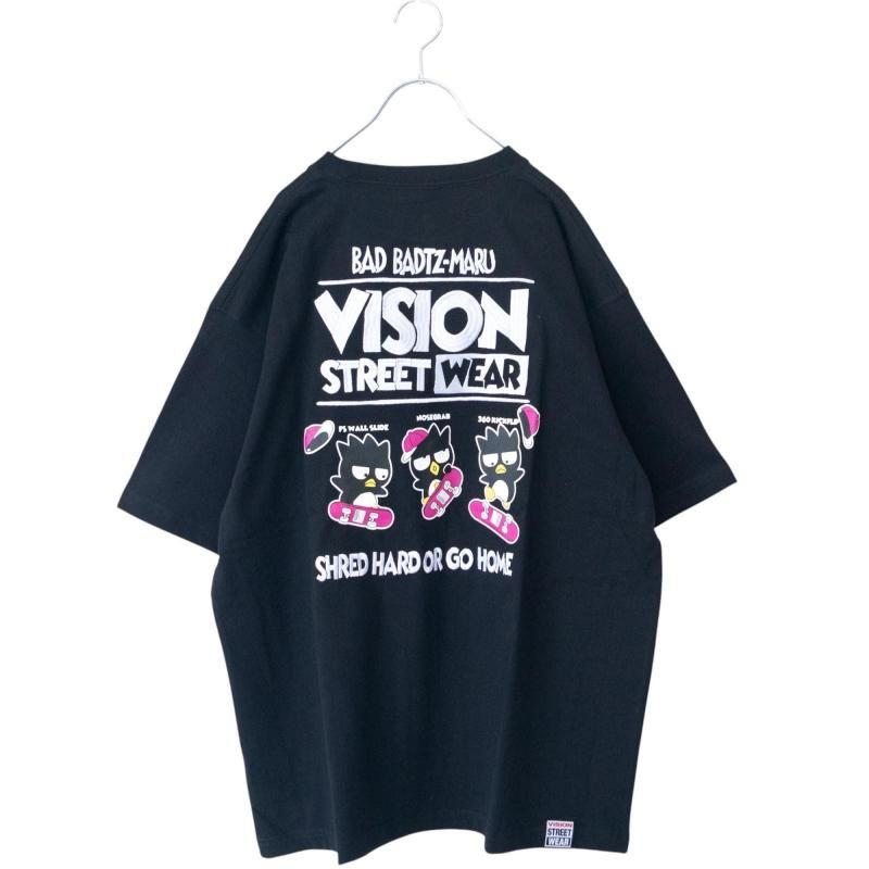 VISION STREET WEAR サンリオ Badtz-maru バッドばつ丸 Tシャツ BLACK