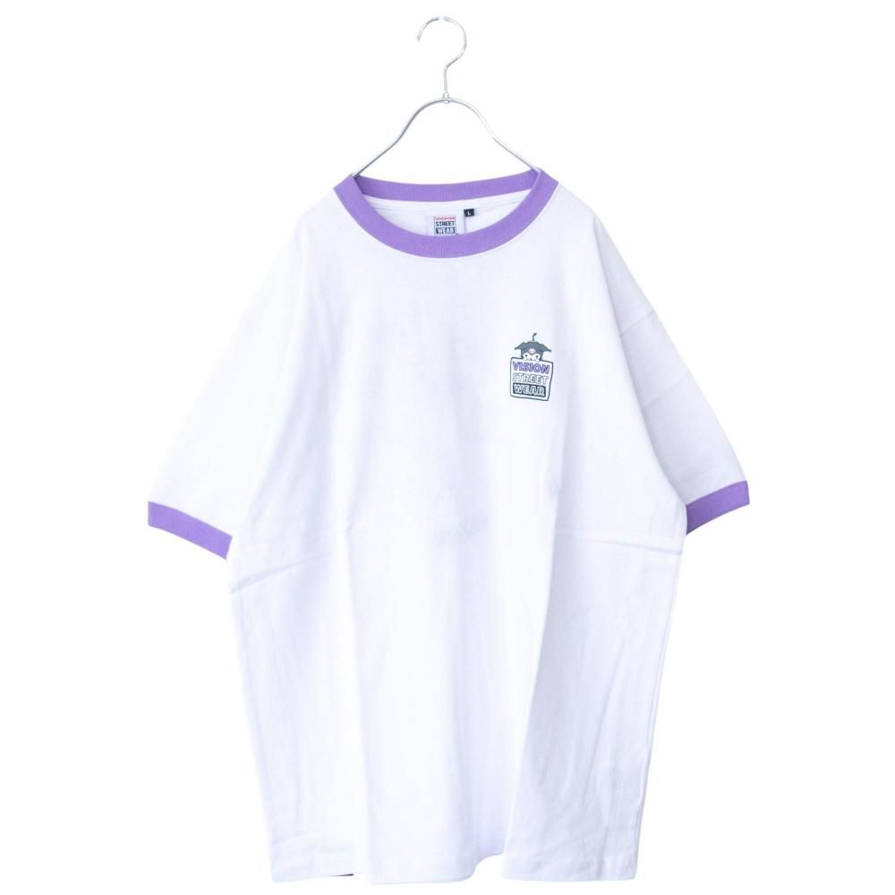 VISION STREET WEAR サンリオ Kuromi クロミ Tシャツ RINGER WHITE