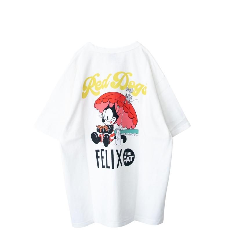 FELIX THE CAT RedDogs コラボ Tシャツ Beach WHITE