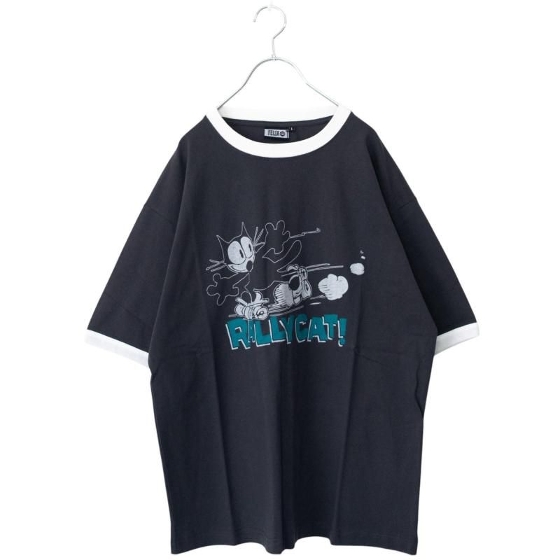 FELIX THE CAT  リンガー Tシャツ CHARCOAL