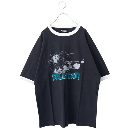 FELIX THE CAT  リンガー Tシャツ CHARCOAL