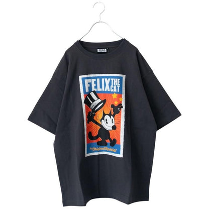 FELIX THE CAT Hat Poster T-Shirt CHARCOAL