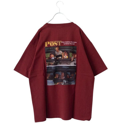 POST Going＆coming プリント Tシャツ WINE