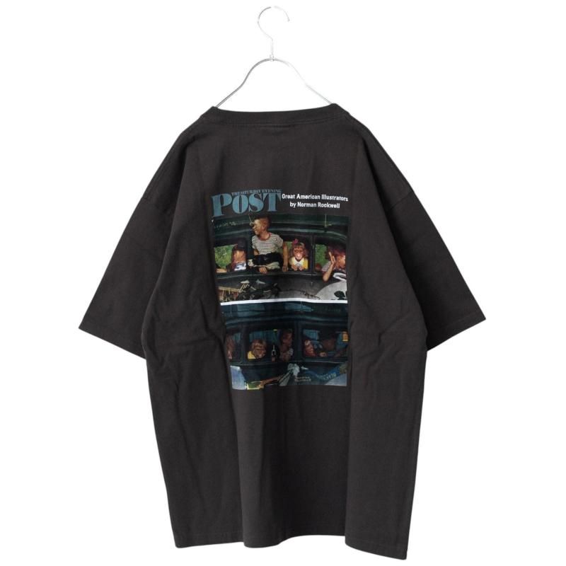 POST Going＆coming プリント Tシャツ CHARCOAL