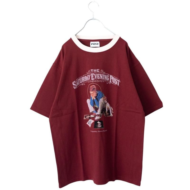 POST Covergirl プリント Tシャツ WINE