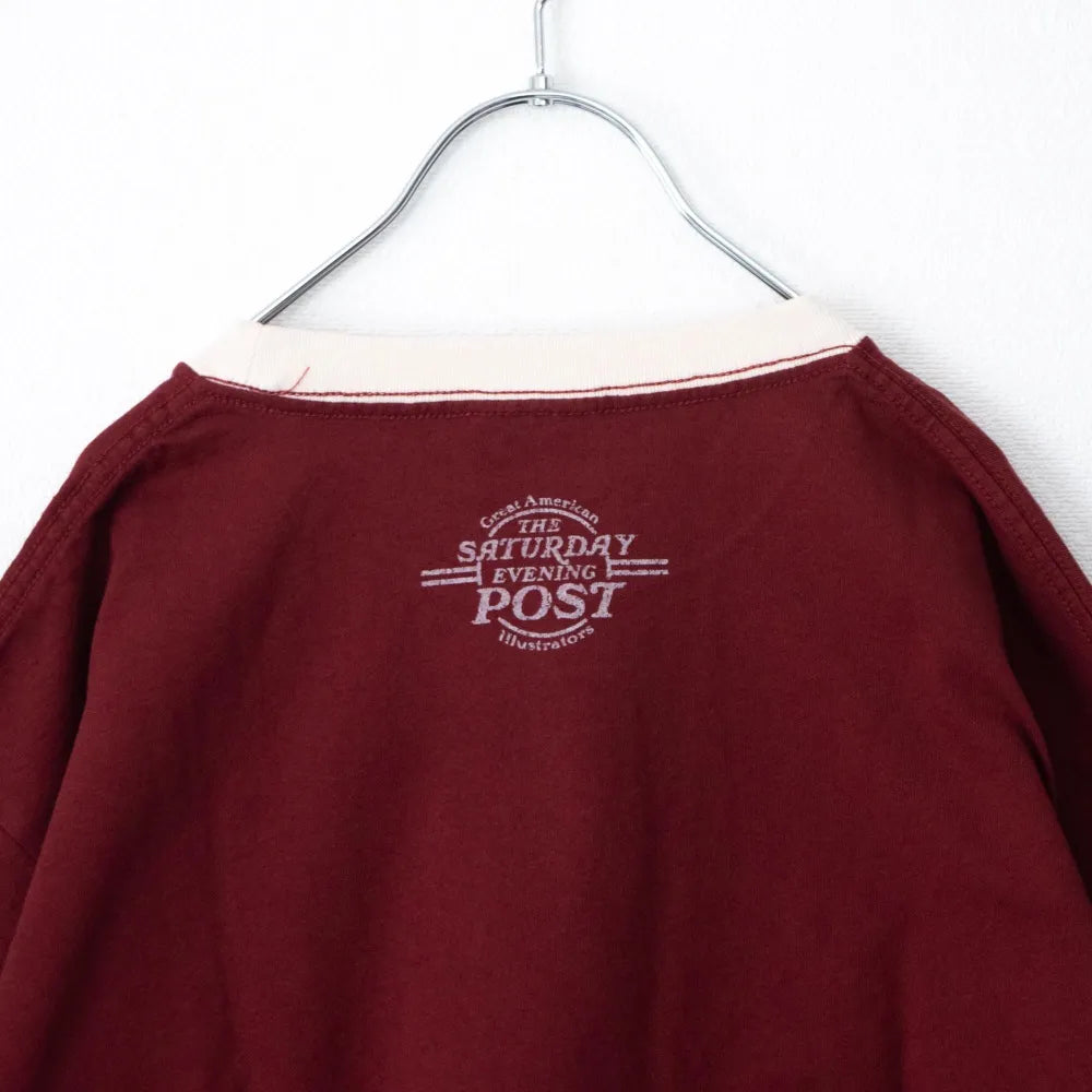 POST Covergirl プリント Tシャツ WINE