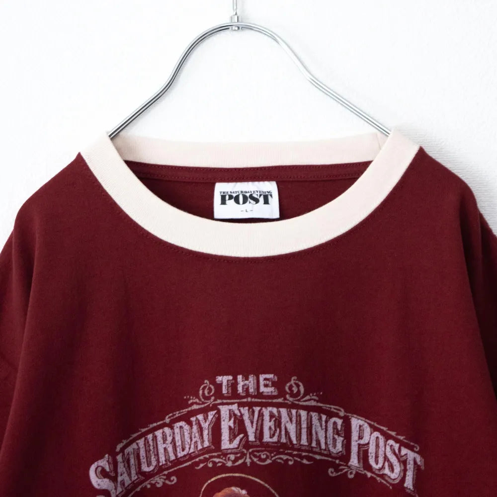 POST Covergirl プリント Tシャツ WINE