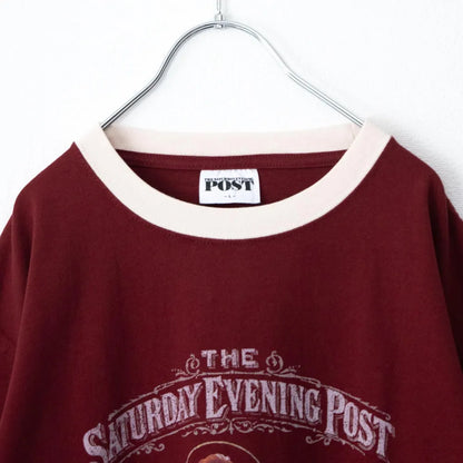 POST Covergirl プリント Tシャツ WINE