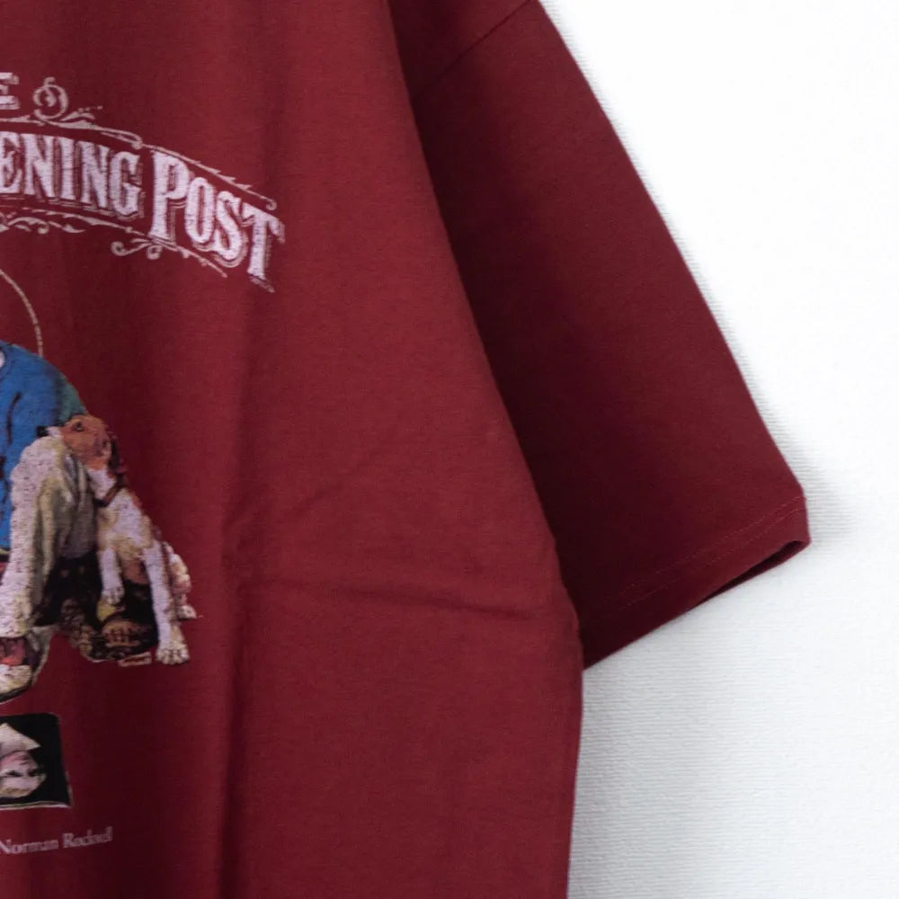 POST Covergirl プリント Tシャツ WINE