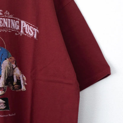 POST Covergirl プリント Tシャツ WINE