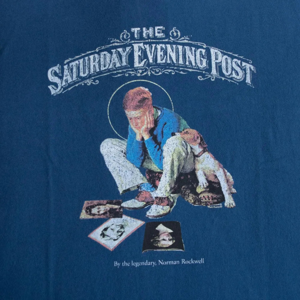 POST Covergirl プリント Tシャツ NAVY