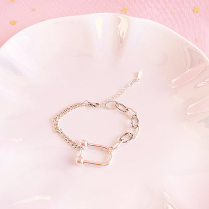 Purple Cream チェーンブレスレット P1041