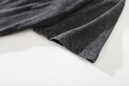 X-RAY 蝶々 ウォッシュ加工 ユニセックス Tシャツ BLACK CT6951
