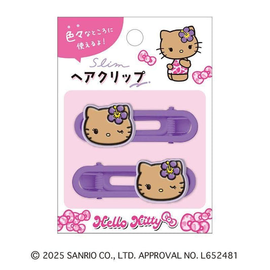 サンリオキャラクターズ ヘアクリップ 日焼けキティ PURPLE