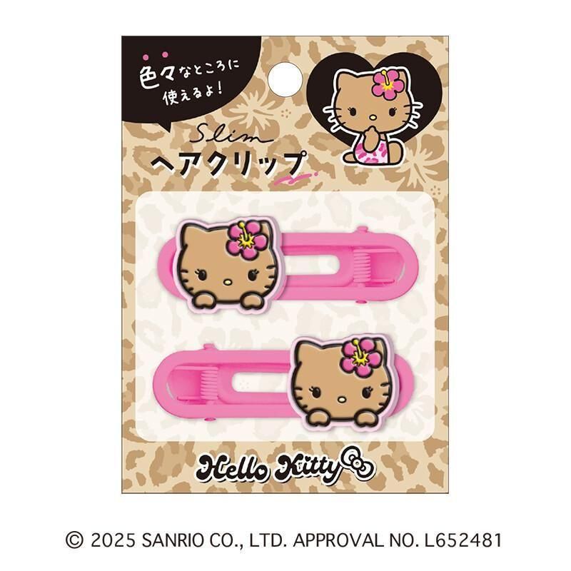 サンリオキャラクターズ ヘアクリップ 日焼けキティ PINK