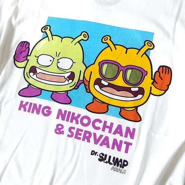 ドクタースランプ アラレちゃん Tシャツ ニコチャン大王 eplus923 WHITE