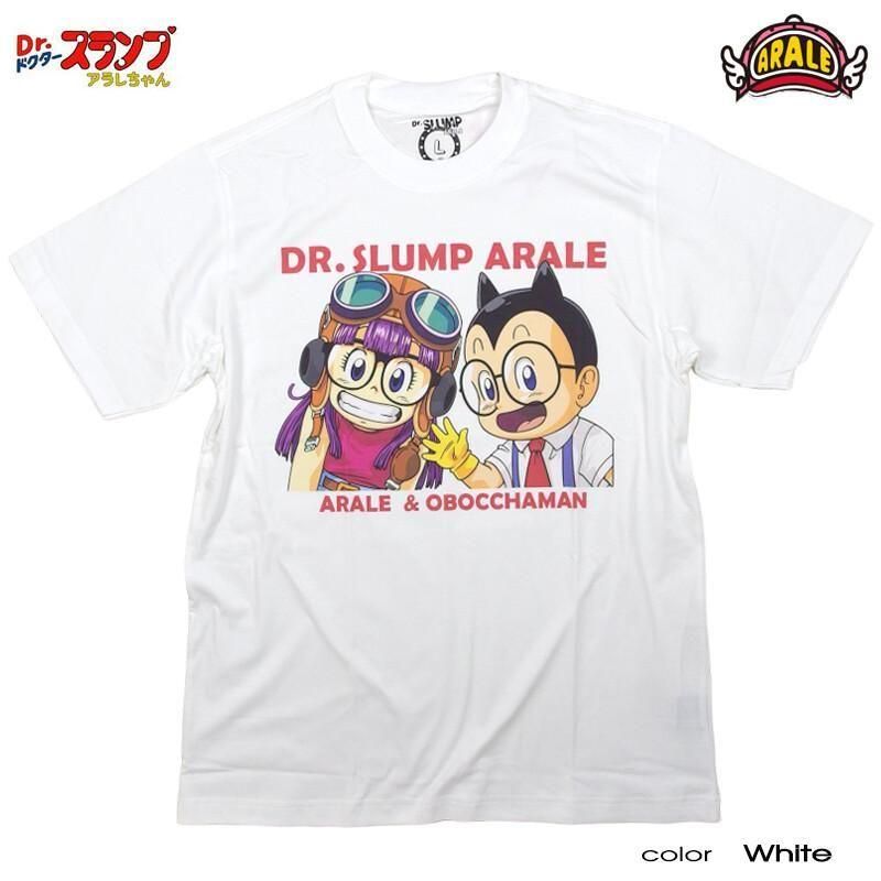 ドクタースランプ アラレちゃん Tシャツ アラレちゃんとオボッチャマン WHITE