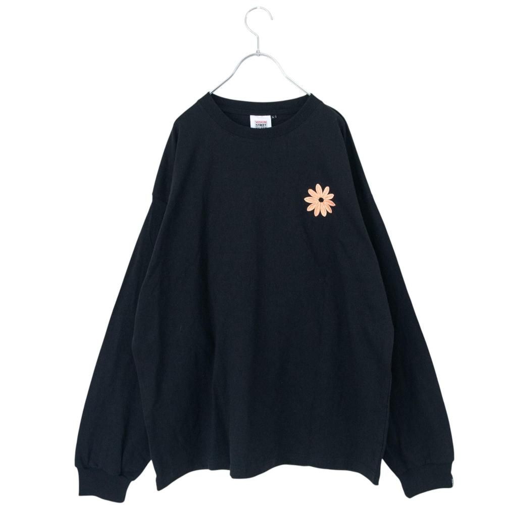 VISION STREET WEAR フラワー マグロゴ ロンT BLACK