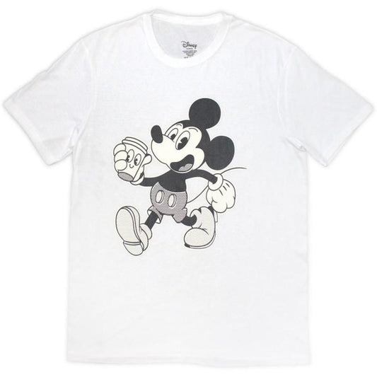 Disney Mickey &amp; Coffee Mickey Short Sleeve T-Shirt (White)