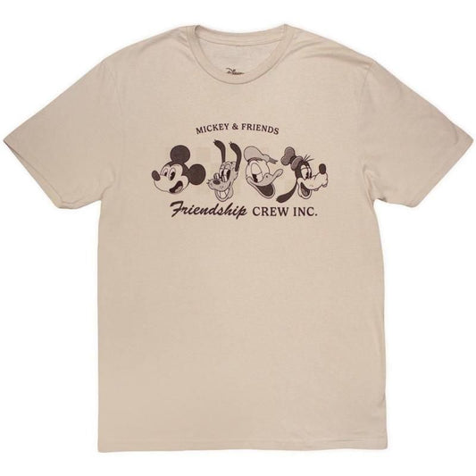 Disney MM Friendship Crew Inc. Mickey Mouse Short Sleeve T-Shirt (Natural)