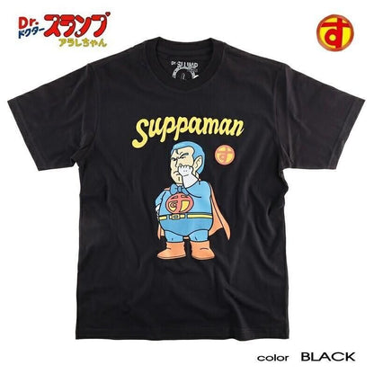 Dr. Slump Arale-chan T-shirt Suppaman BLACK