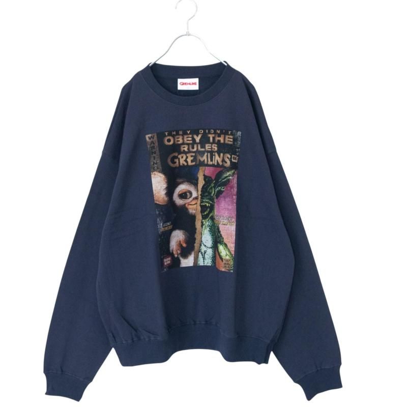 GREMLINS Gizmo Vintage Graphic Sweatshirt Navy