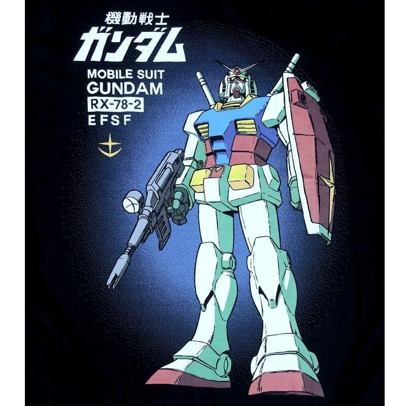 機動戦士ガンダム RX-78-2 長袖Tシャツ ロンT BLACK