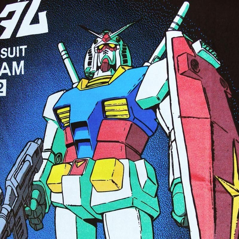 機動戦士ガンダム RX-78-2 長袖Tシャツ ロンT BLACK