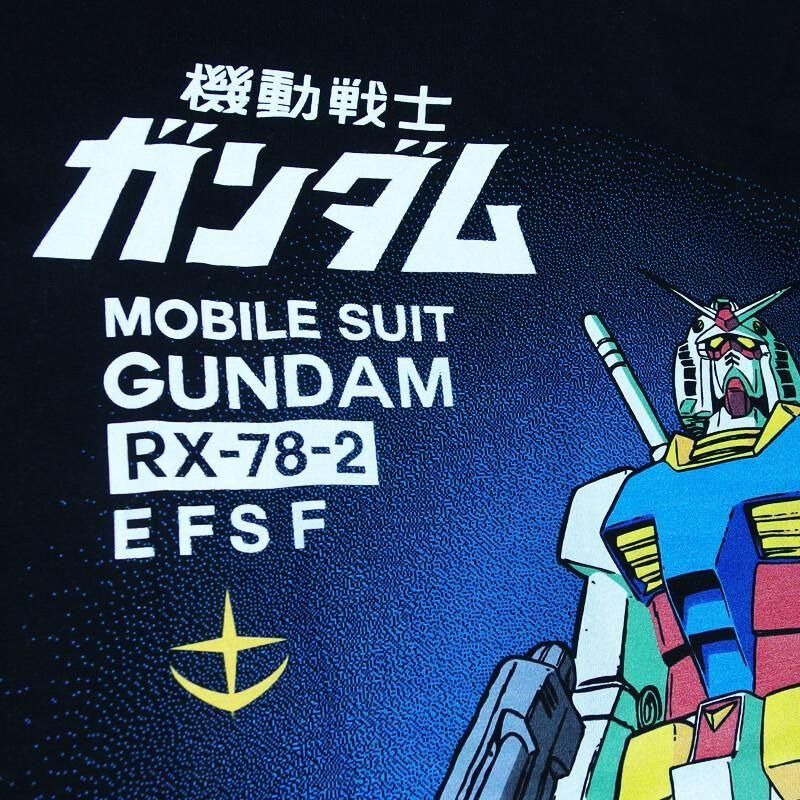 機動戦士ガンダム RX-78-2 長袖Tシャツ ロンT BLACK