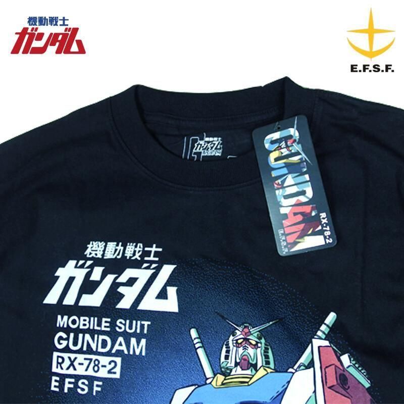 機動戦士ガンダム RX-78-2 長袖Tシャツ ロンT BLACK