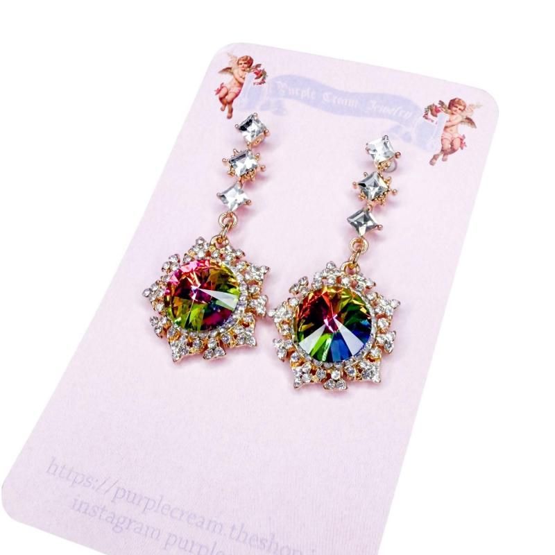 ビジュー ダングル ピアス