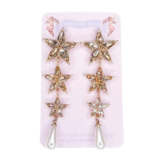 ビジュースター ダングル ピアス CLEAR