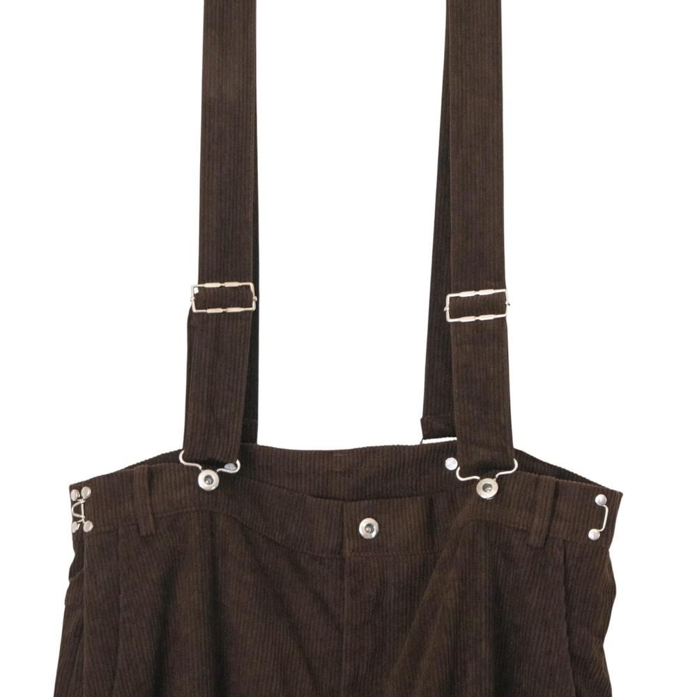 ハイウエストコーデュロイサロペット BROWN
