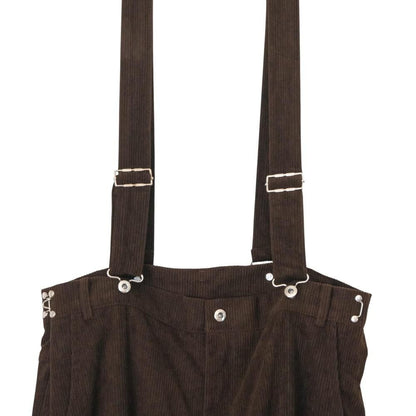 ハイウエストコーデュロイサロペット BROWN