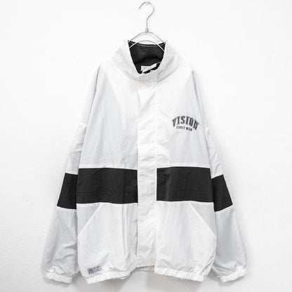 B品 VISION STREET WEAR ヴィンテージワッペン ナイロンブルゾンジャケット WHITE