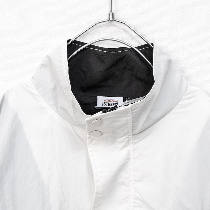 B品 VISION STREET WEAR ヴィンテージワッペン ナイロンブルゾンジャケット WHITE