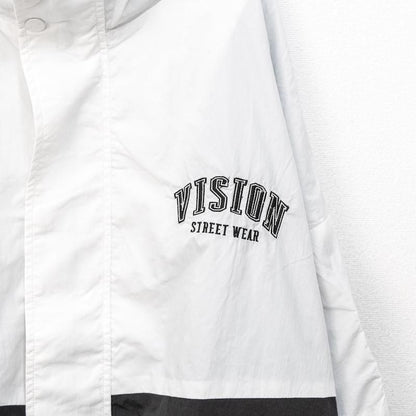 B品 VISION STREET WEAR ヴィンテージワッペン ナイロンブルゾンジャケット WHITE