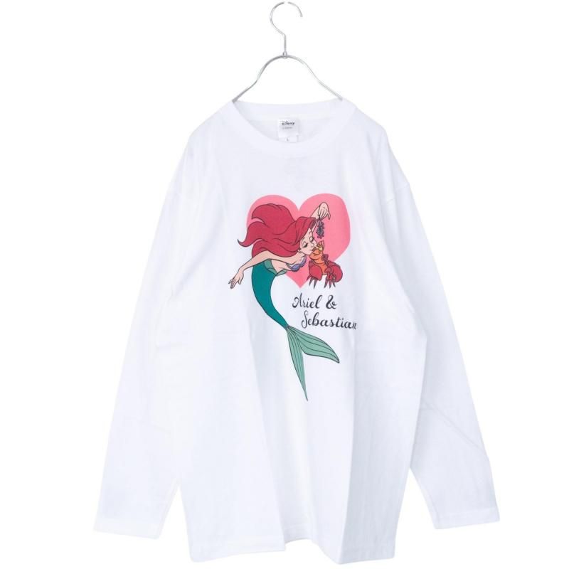 キャラクター 長袖Tシャツ ロンT ディズニー アリエル キス DS6919 DS6920