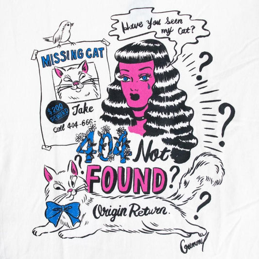 NOIKISU x Gummy 404 NOT FOUND 半袖Tシャツ SAMPLE RINGER WHITE