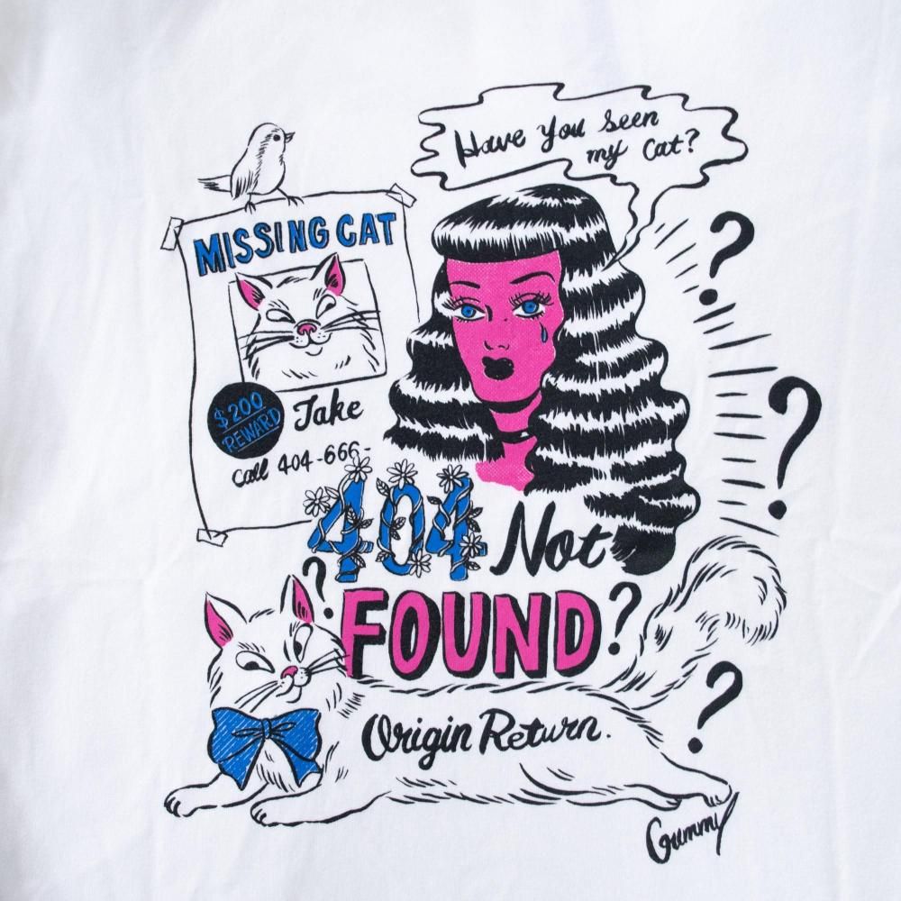 NOIKISU x Gummy 404 NOT FOUND 半袖Tシャツ SAMPLE WHITE