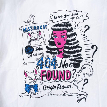 NOIKISU x Gummy 404 NOT FOUND 半袖Tシャツ SAMPLE WHITE