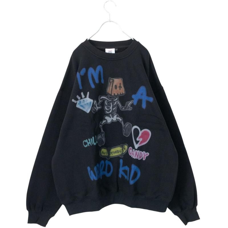 VISION STREET WEAR guernika Skull Skater Sweatshirt BLACK